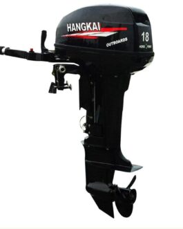 Outboard Motor,18HP 2-Stroke Outboard Motor Engine Fishing Boat Motor Air Cooling System Durable Cast Aluminum Construction for Superior Corrosion Protection