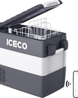 ICECO JP30 Portable Refrigerator Fridge Freezer, 30 Liters with WIFI Control, SECOP Compressor, for Car & Home, 0℉-50℉