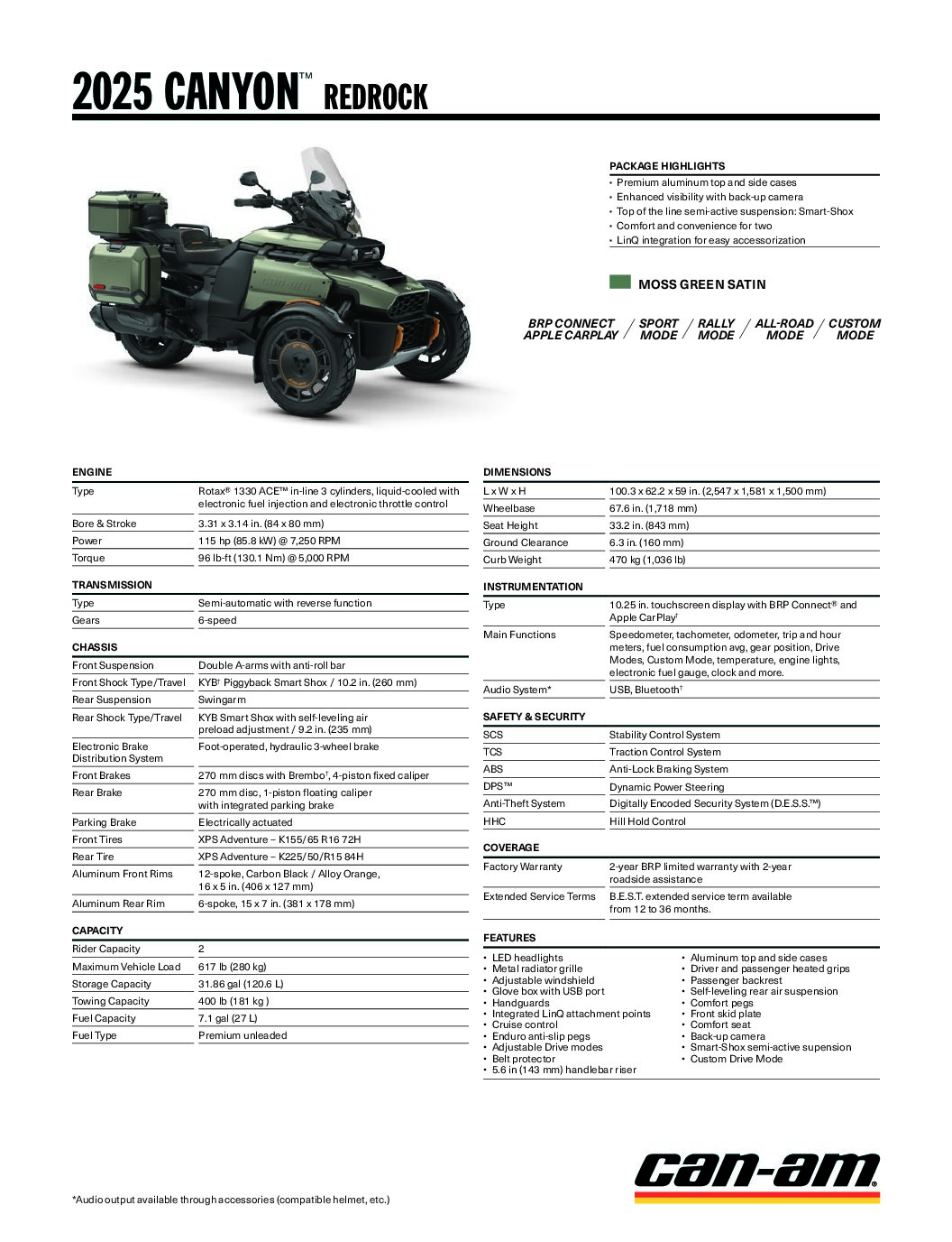 2025 Can-Am Canyon Redrock MOSS GREEN - Image 10
