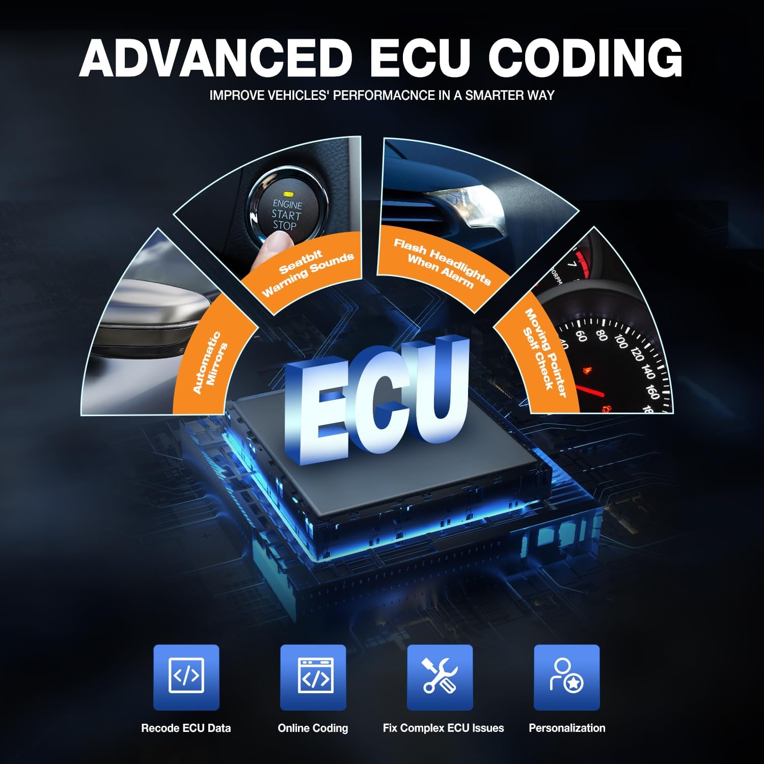 KINGBOLEN K10 Elite OBD2 Scanner, Advanced OE-Level Diagnostic Tool, ADAS Calibration, Bi-Directional, ECU Coding, 41+ Reset Services - Image 2